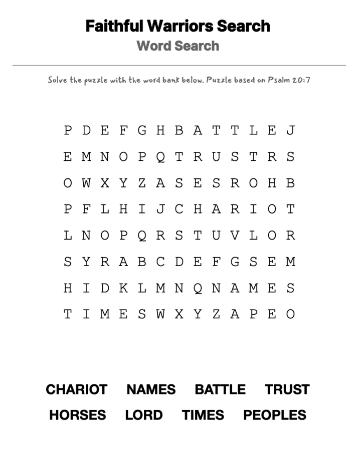 In God We Trust word-search